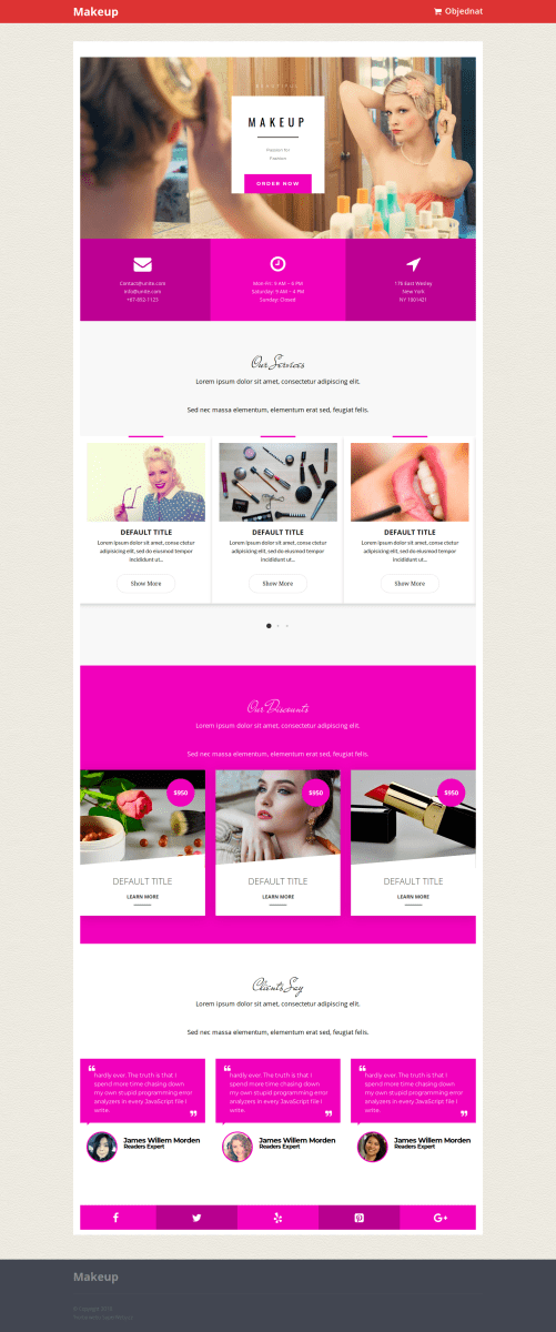 Makeup - Oborový web na prodej