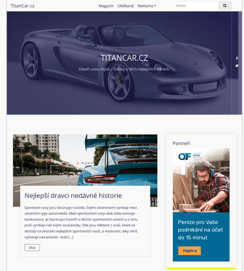 Magazín na prodej - Titancar